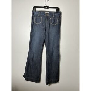 Vintage Y2K Mudd Low‎ Rise Flare Jeans Sz 5 Mid Wash Pockets Retro